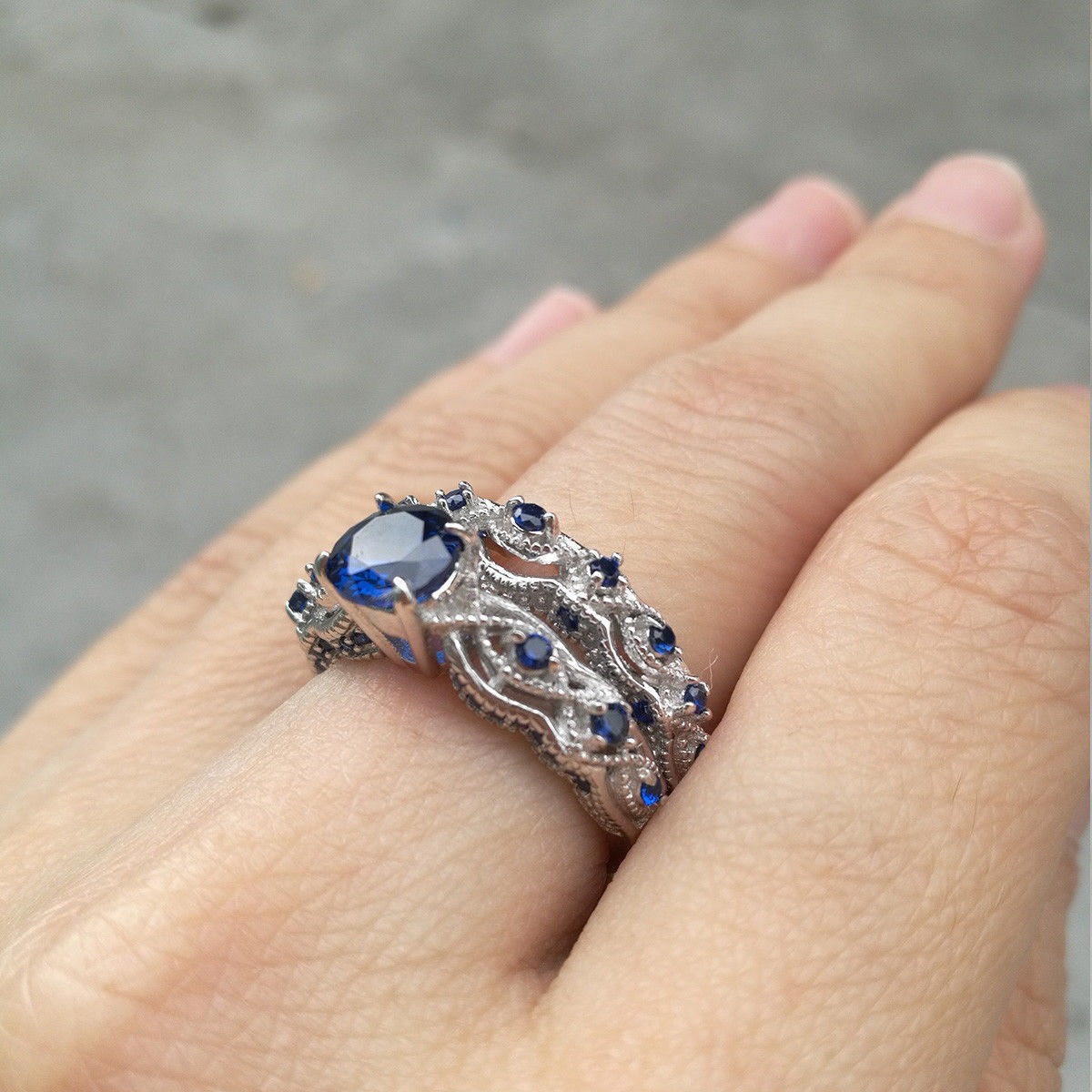 Couple Ring Zircon Ring