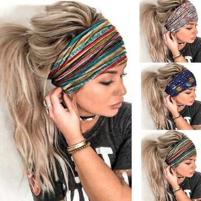 Fashion printed bouquet headband