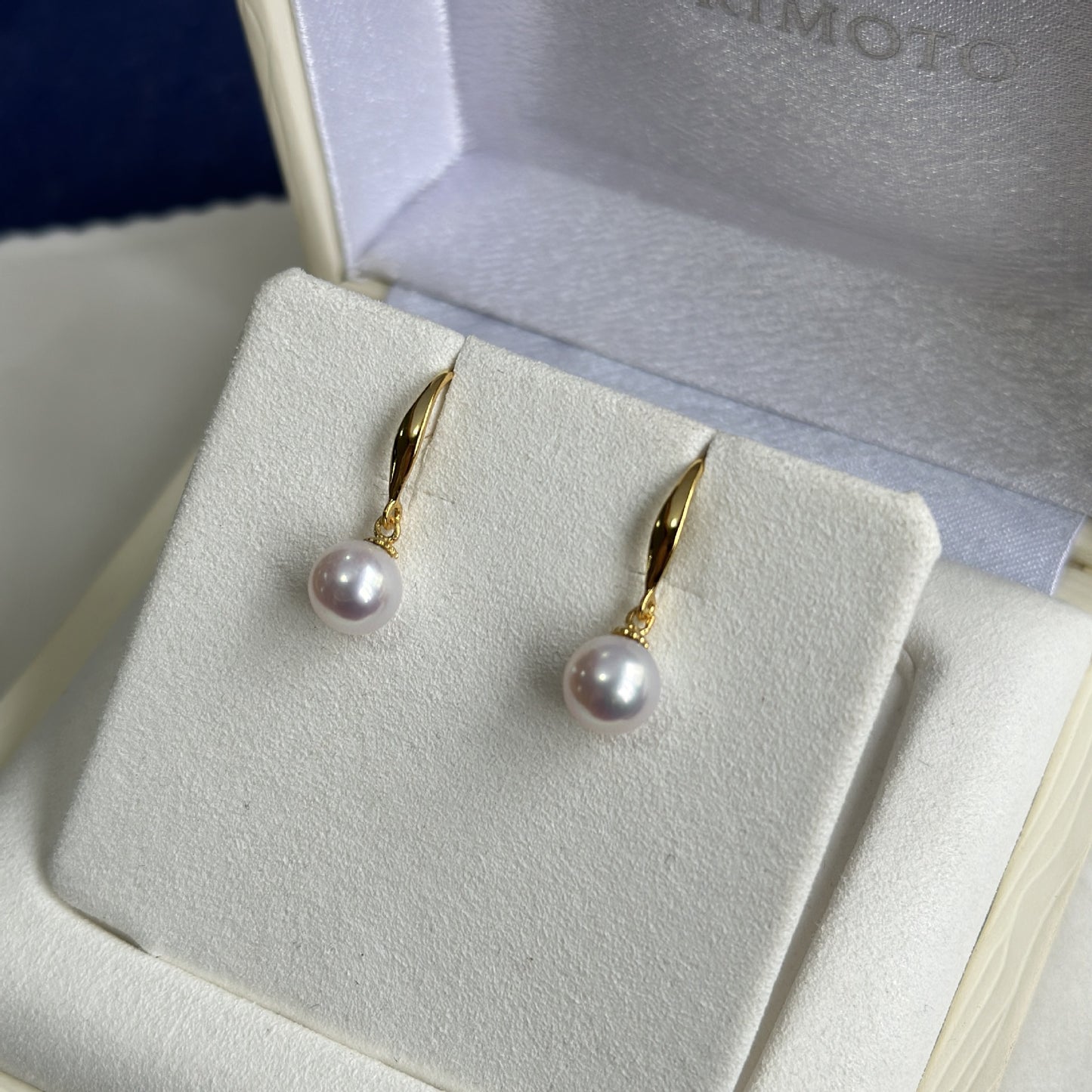925 Yin Su Stud Earrings Ear Hooks Freshwater Pearl Perfect Circle Strong Light