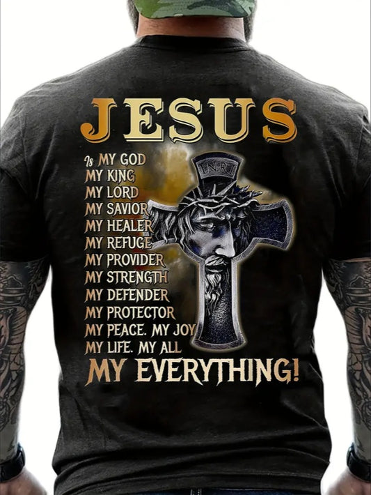 Print T-Shirt, Men's T-Shirt, Summer, Spring, Fall Casual Short Sleeve T-Shirt, Top As A Gift