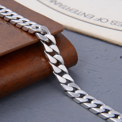 S925 Silver Glossy Men's And Women's Same Simple Style Personalized Bracelet