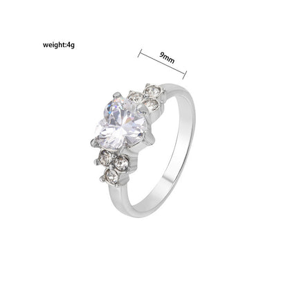 Women's Wedding Diamond Ring Zircon Ring Titanium Steel Ring
