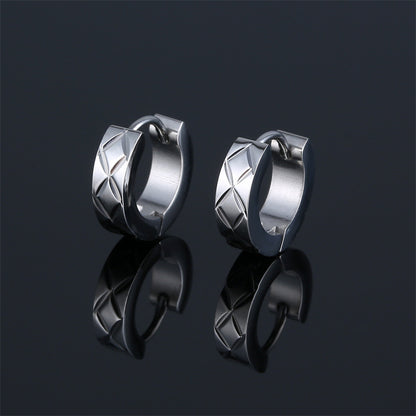 Stainless Steel Earrings High-grade Hip Hop Style Ear Rings Niche Ear Bone Stud