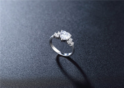 Women's Wedding Diamond Ring Zircon Ring Titanium Steel Ring