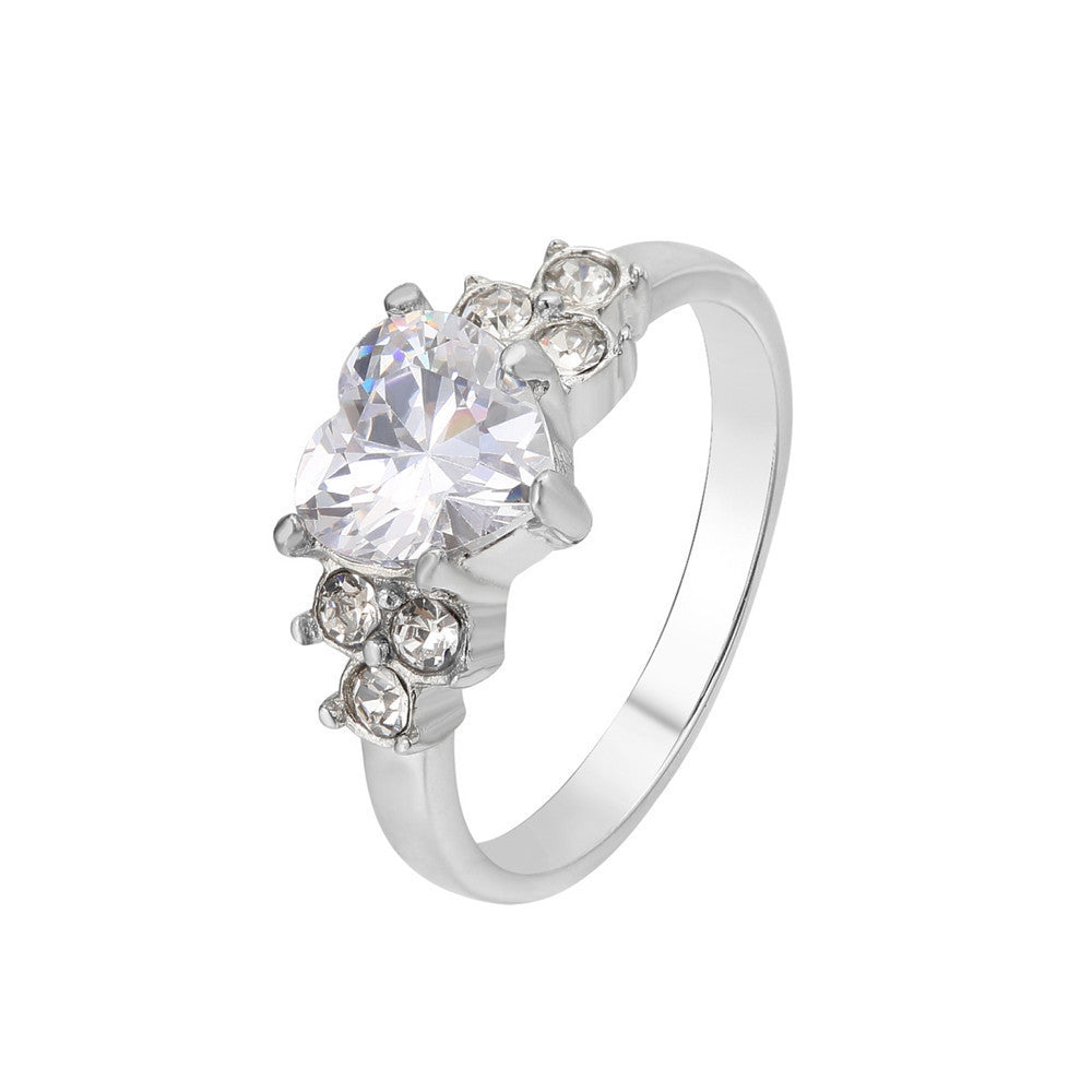 Women's Wedding Diamond Ring Zircon Ring Titanium Steel Ring