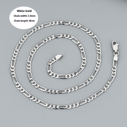Hip Hop Silver Necklace Men And Women Thick Type