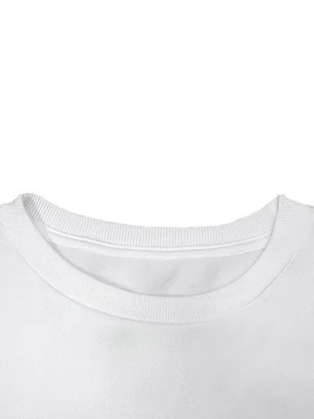 Women Basic Casual Pullover Spring Autumn Long Sleeve What Letters Printed Round Neck