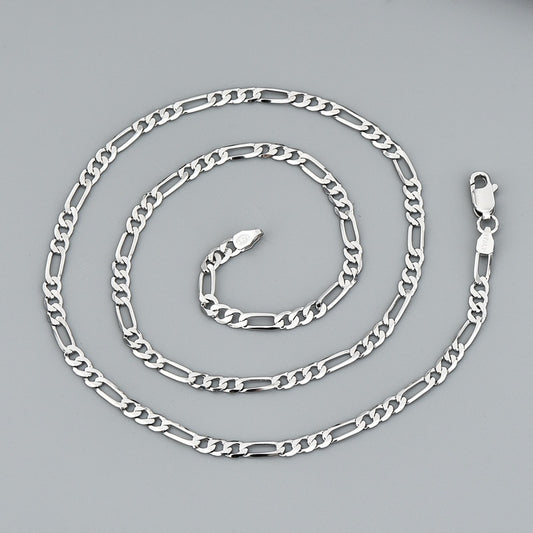 Hip Hop Silver Necklace Men And Women Thick Type